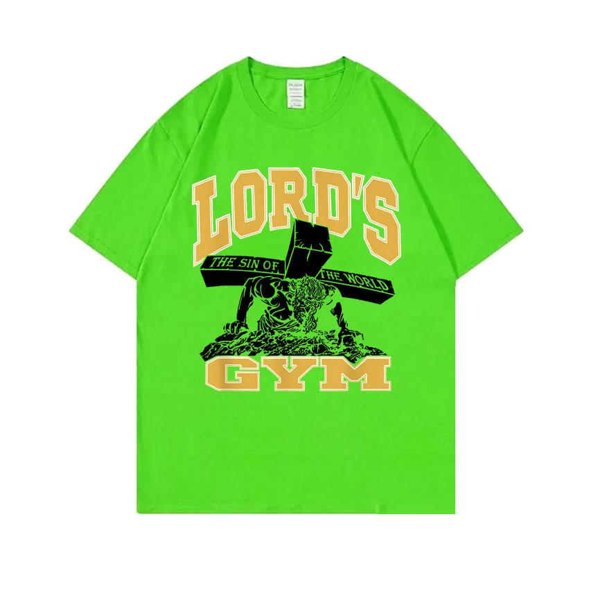 Jesus Christ God Lords Gym The Sin of The World Tshirt Unisex Women Pump Fitness Funny Meme T Shirts Unisex Soft Cotton Short Sleeve