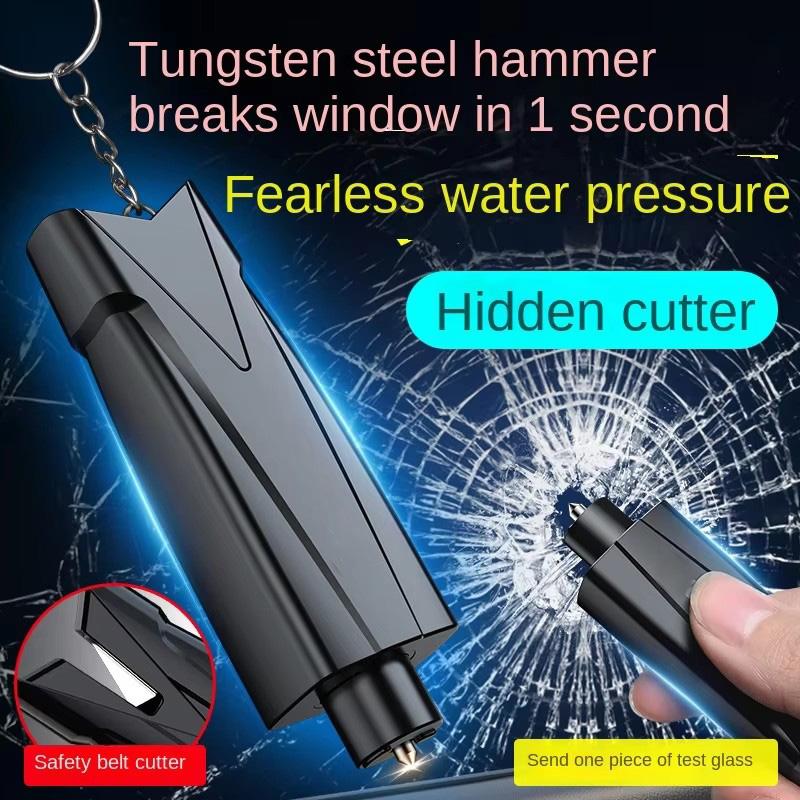 Car Safety Hammer, Auto Emergency Glass Window Breaker with Seat Belt Cutter, Life-Saving Escape Tool for Car