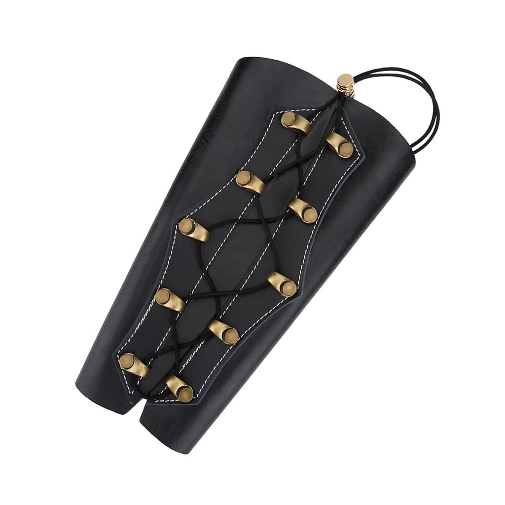 Durable Adjustable Archery Arm Guard Protection Tackle Accessory for Hunting Shooting(Black)