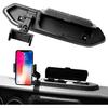 JL Phone Mount Storage Box with Cover, Dash Cell Phone Mount Dashboard Phone Holder with Tray for 2018- Jeep Wrangler JL -2024 Jeep Gladiator JT