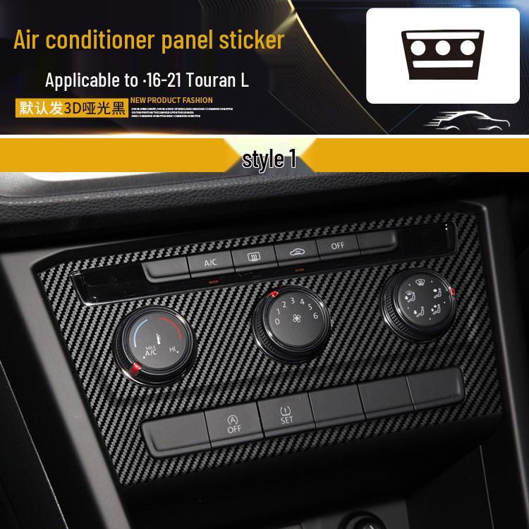 Carbon Fiber Gear Shift and Door Wrap Stickers for 2016-2021 VW Touran Interior.