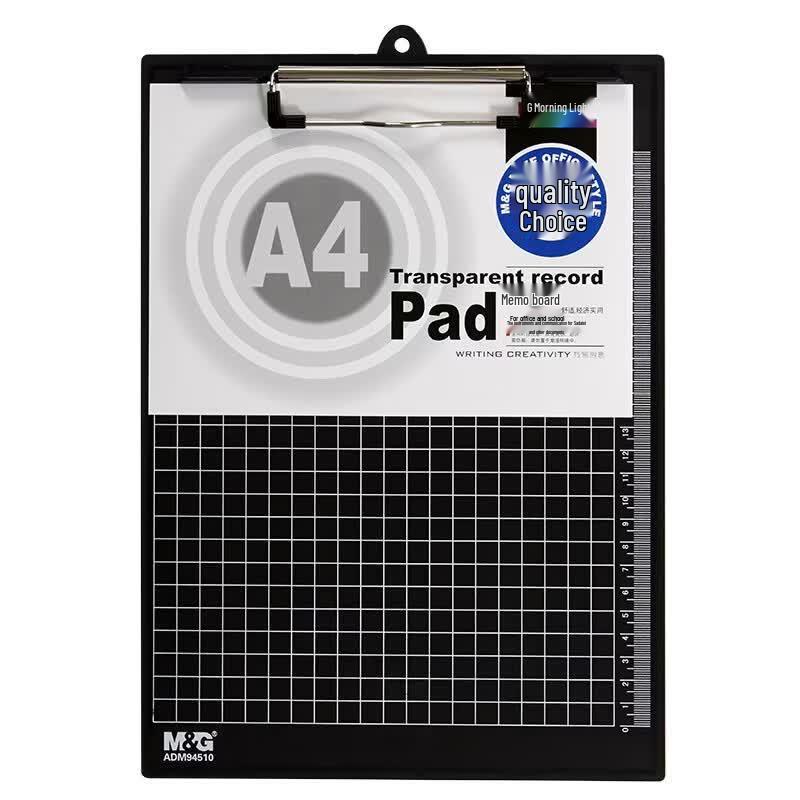 M&G A4 Plastic Clipboard with Grid Ruler, 5-Pack