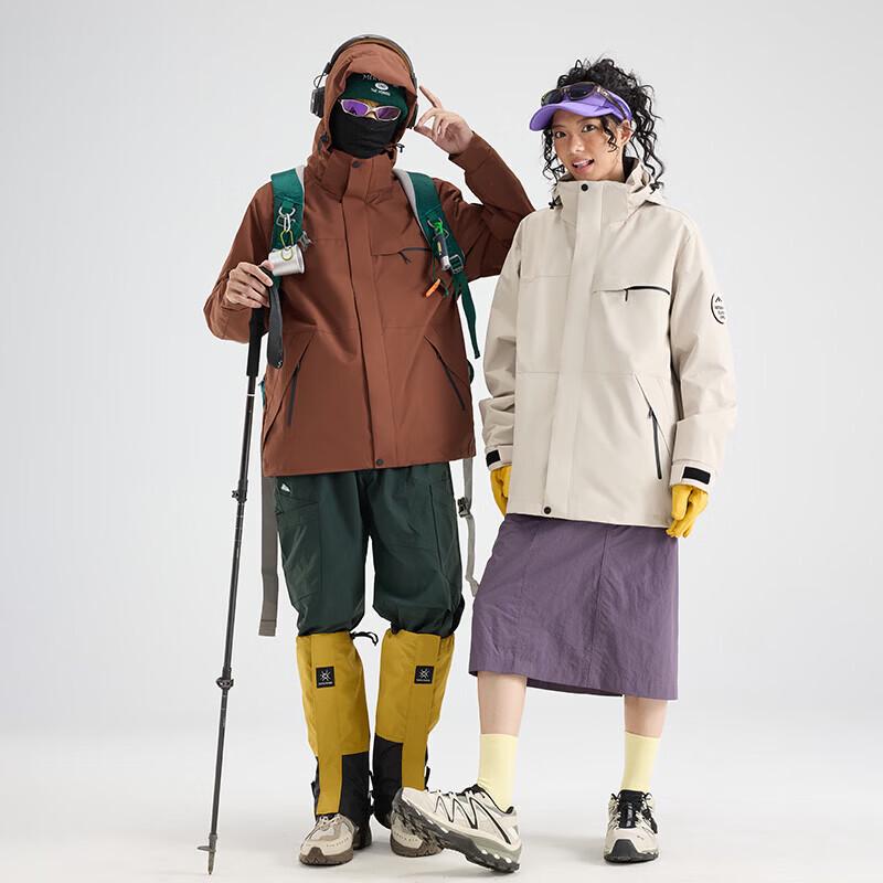 EILEIE269 Unisex 3-in-1 Windproof Insulated Outdoor Jacket