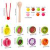 Children Fun Fruit Counting Color Classification Cup Early Education Bead Clip Game Exercise Fine Motor Educational Toys