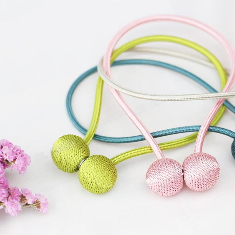 1Pc Magnetic Curtain Tieback High Quality Holder Hook Buckle Clip Curtain Tieback Polyester Decorative Home Accessorie WBL