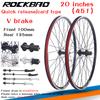 ROCKBAO Mountain Bike 20inch V brake Wheel set 406/451Rotary type Cassette 2Bearing 100X135mm 6/10S Bicycle Wheel