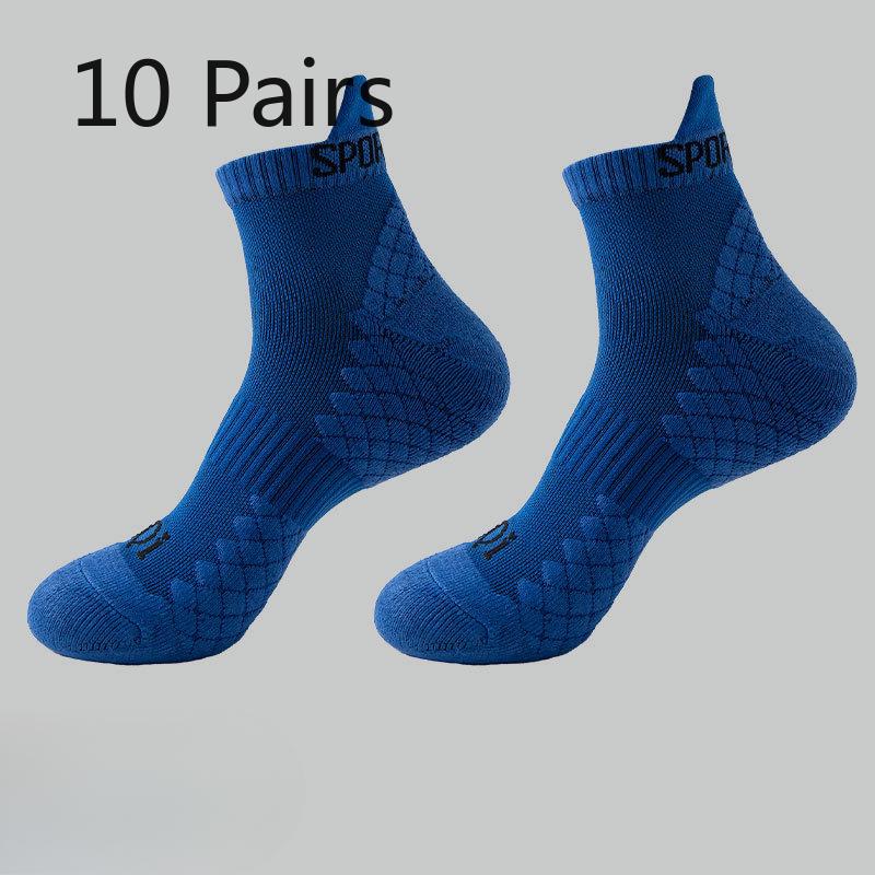10 Pairs of Men's Basketball Cycling Sports Towel Bottom Shock Pressure Non Skid Socks
