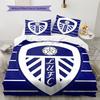 Leeds United Abzeichen Muster Bettwäsche Heimdekoration Geburtstagsgeschenk (1 Bettbezug + 2 Kissenbezüge, ohne Füllung)