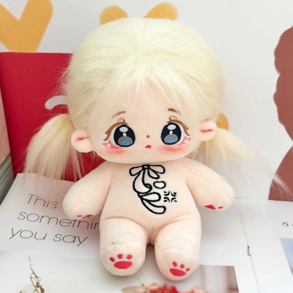 20cm Plush Idol Doll Without Clothes Cotton Star Dolls Kawaii Long Hair Girl Plush Toys For Fans Collection Gifts