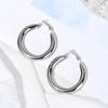 Fashion Minimalist Women Jewelry Hoop Earrings Big Gold Alloy Round Circle Thick Tube