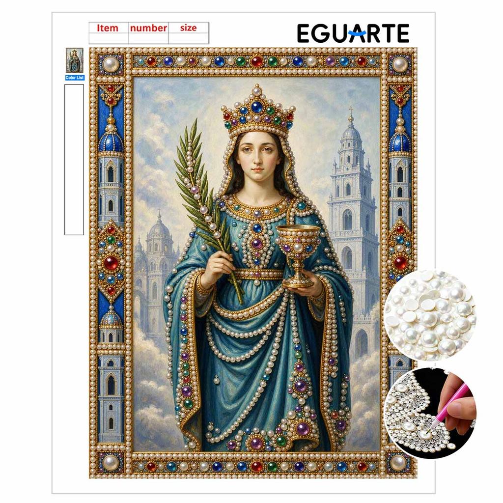 DIY 3D Pearl Diamond Painting Art Set Queen Crown Chalice Home Decor Art Set Wall Art