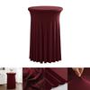 60/70/80cm Cocktail Table Skirts Stretch Spandex Fitted Tablecloths Wrinkle-Resistant Washable for Weddings Parties Banquets
