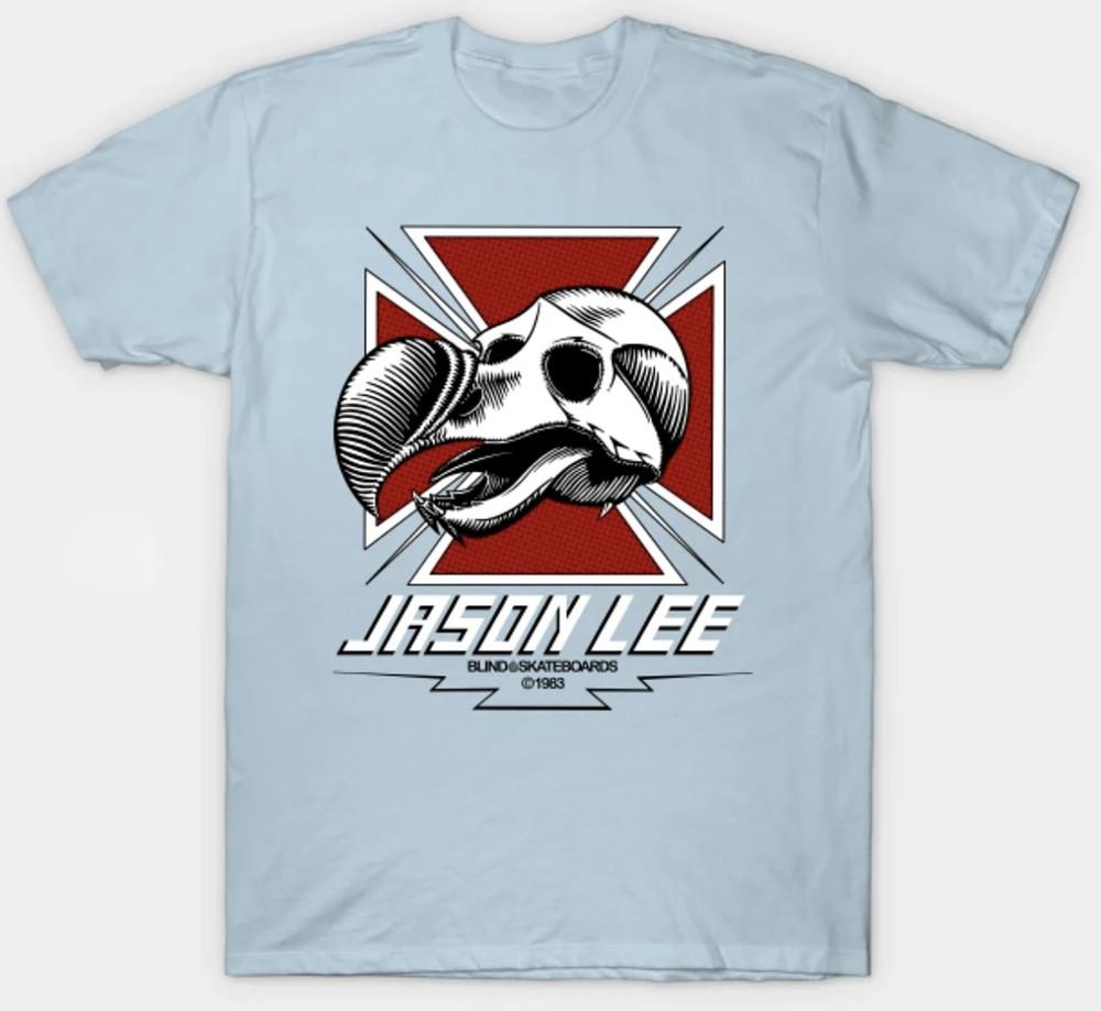 Jason Lee Dodo Skull Adult S-3XL Light Blue Retro Blind Skateboards Unisex T-Shirt