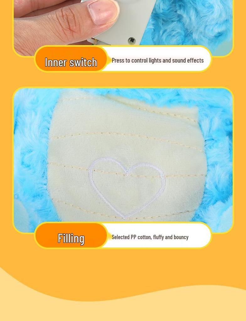 Glow-in-the-Dark Plush Dinosaur - Soft, Soothing Sleep Companion