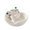 Shell Bowl with Divider MediterraneanInfluenced Decorative Catchall Coastal Carved Jewelry Dish