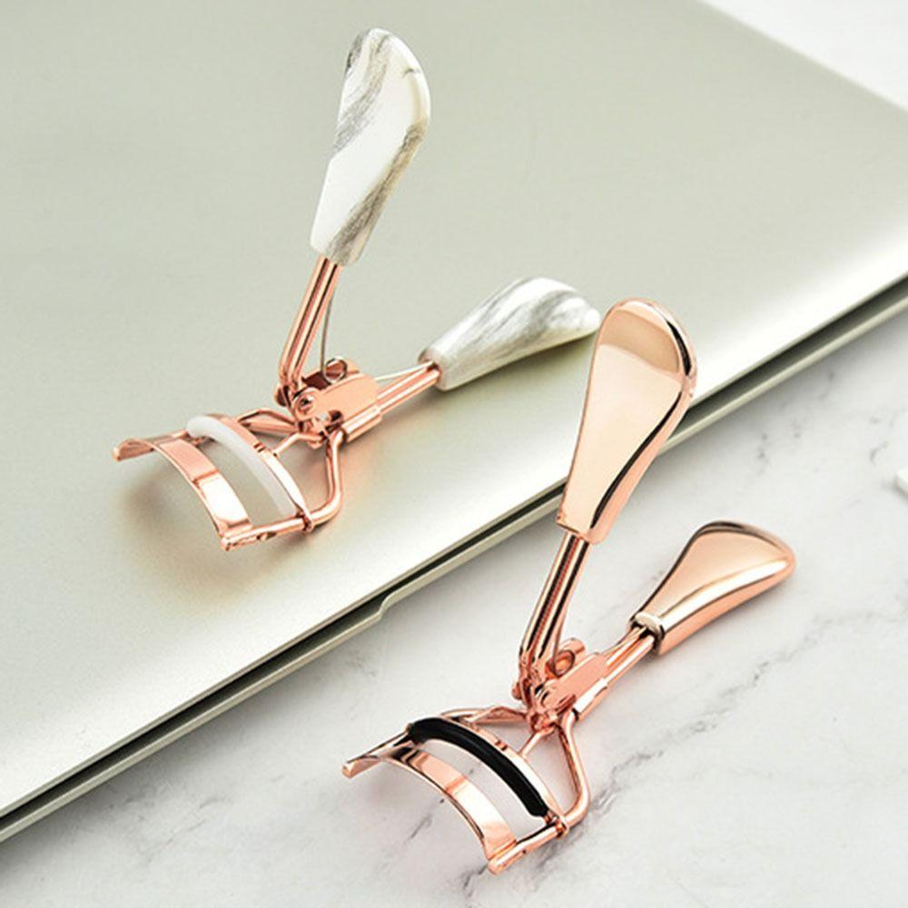 Ergonomic Handle Lashes Curling Clip Stainless Steel False Lash Clamps  Cosmetic Accessories