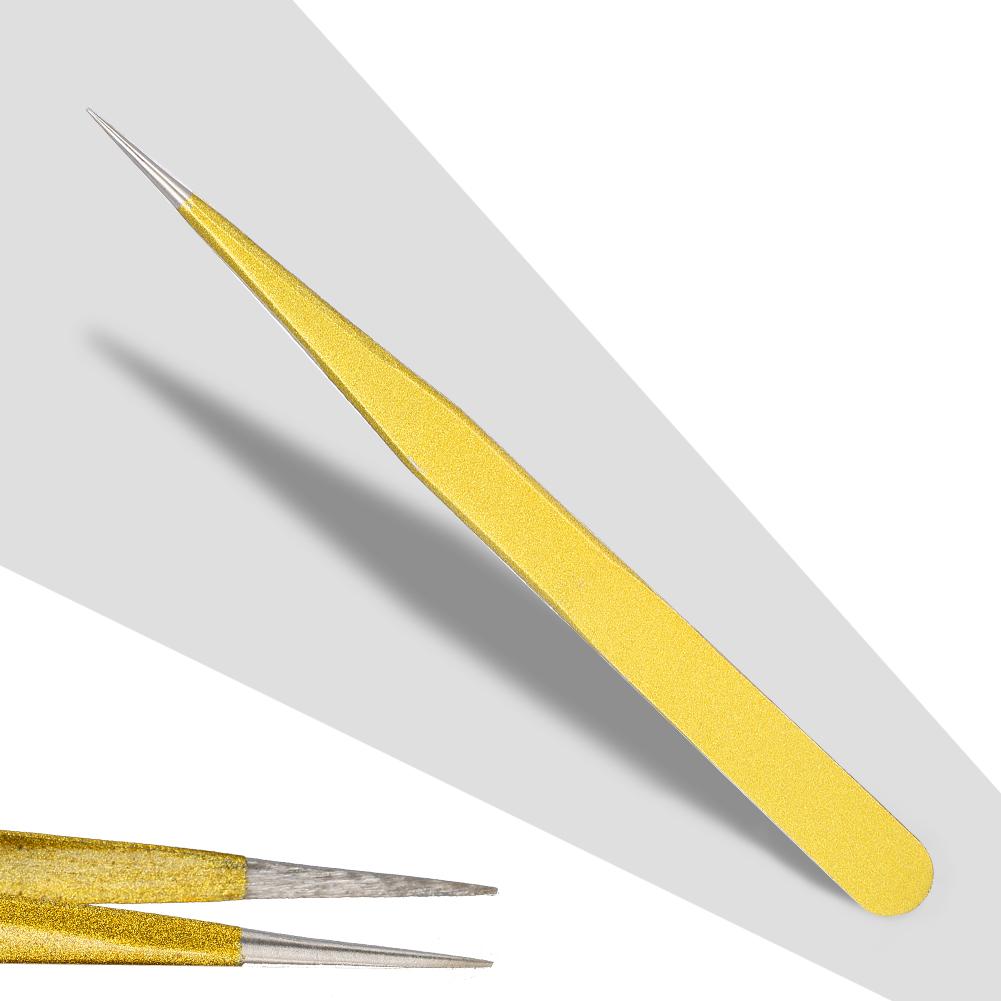 Professional Stainless Steel Tweezers for Eyelash Extension Fake Eyelash Grafting (Straight)