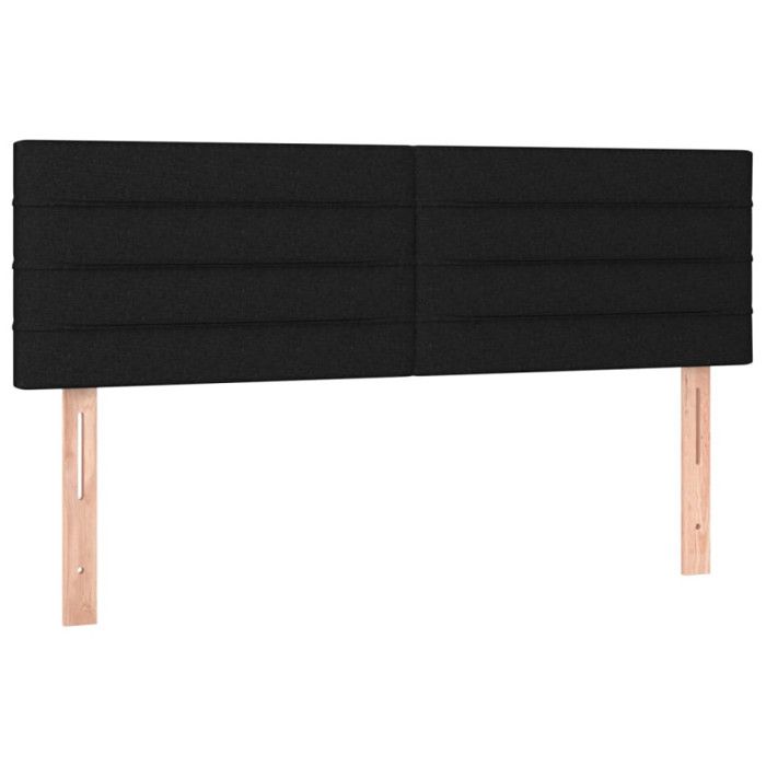 VidaXL Tête de Lit à LED Meuble de Chambre à Coucher Accessoire de Lit Double Tête de Cadre de Lit Intérieur Noir 3121752