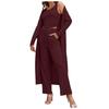 Wide Leg Suit Trousers Women Women Casual Fashion 3 Piece Cardigan Drawstring Vest And Ropa De Mujer Verano 2024 Tendencia