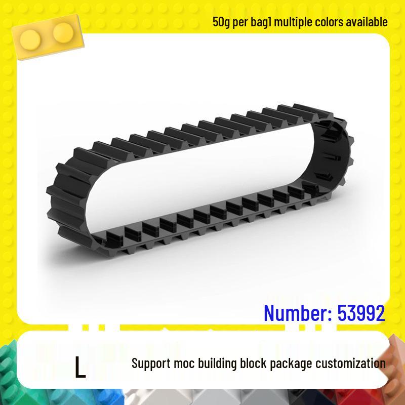 

Large Tank Track Building Blocks - 50g Long Strip MOC Parts (53992/13972 x1681)