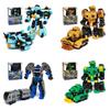 Transforming Car Robot Mech Action Figure Toy Cartoon Collectible With Puzzle Assembly Plastic Material