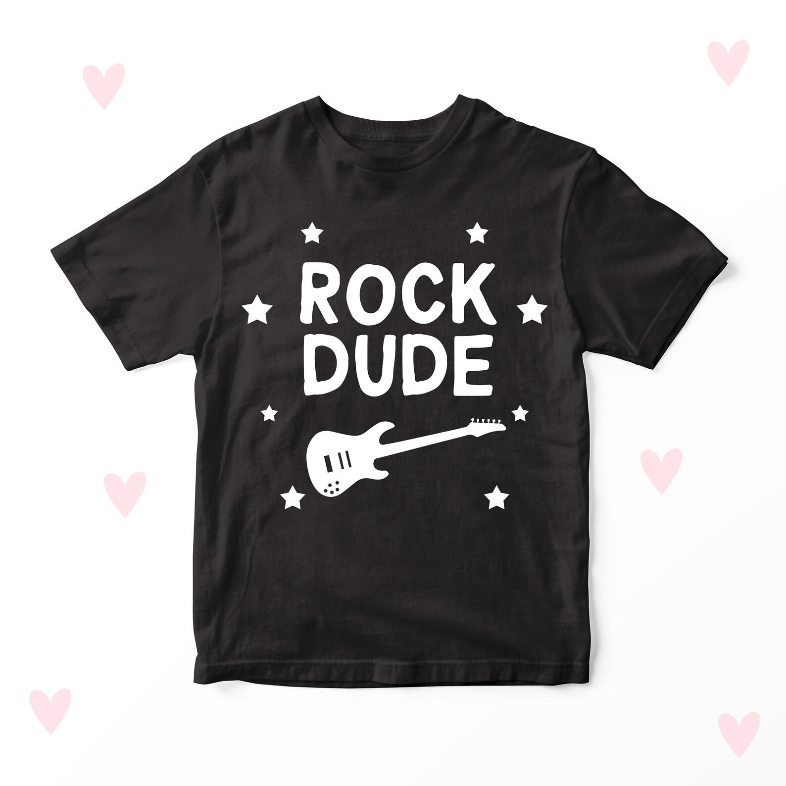 Rock Dude Kids T-Shirt, Guitar Graphic 130