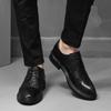 Men’s Lace-up Casual Leather Shoes Brand Comfort Slip On Formal Business Loafers Men Crocodile Pattern Black Male Driving Shoes