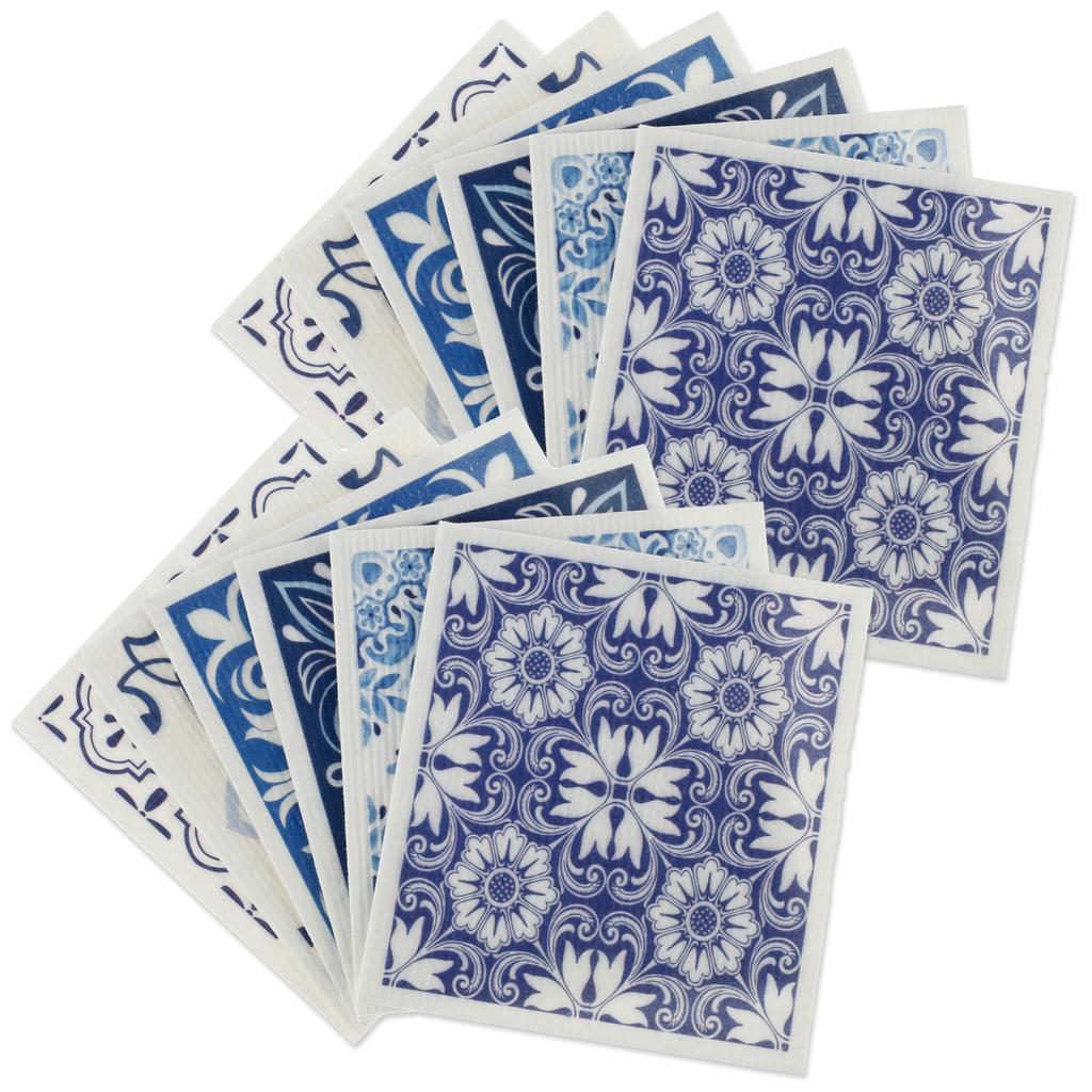 Kitchen Cleaning Cloths Dish Towels Cellulose Cotton Cleaning Cloths Absorbent Swedish Rags Soft Reusable Wet Dry Dishcloths