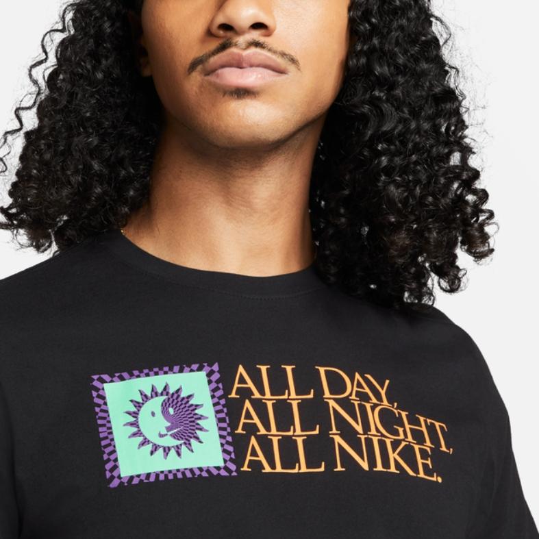 Nike Sportswear Letter Print Logo Design Casual Crew Neck Short Sleeve T-Shirt Men Tops Black DH7486-010