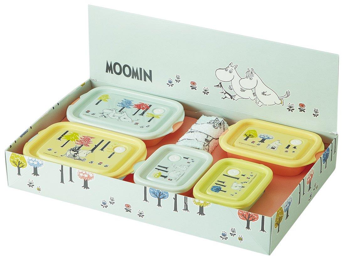 

Skater Food Container Wet Towel Gift Set Moomin Forest Made in Japan SET939 & (2000 yen)