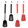 9/12 Inch Spatula Tongs with Stand Red Cooking Tongs Slotted Silicone Tongs for Kitchen Grilling BBQ Buffet Serving