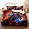 Cooles HammerFall Bettwäsche-Set Bettbezug + 2 Kissenbezüge Schwedischer Power Metal Hector Ritter Hammer Mittelalter Fantasy Schlafzimmer Dekor