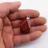 Natural Crystal Rough Stone Polyhedral Perfume Bottle Pendant Rough Stone Polished Crystal Essential Oil Bottle Necklace N769