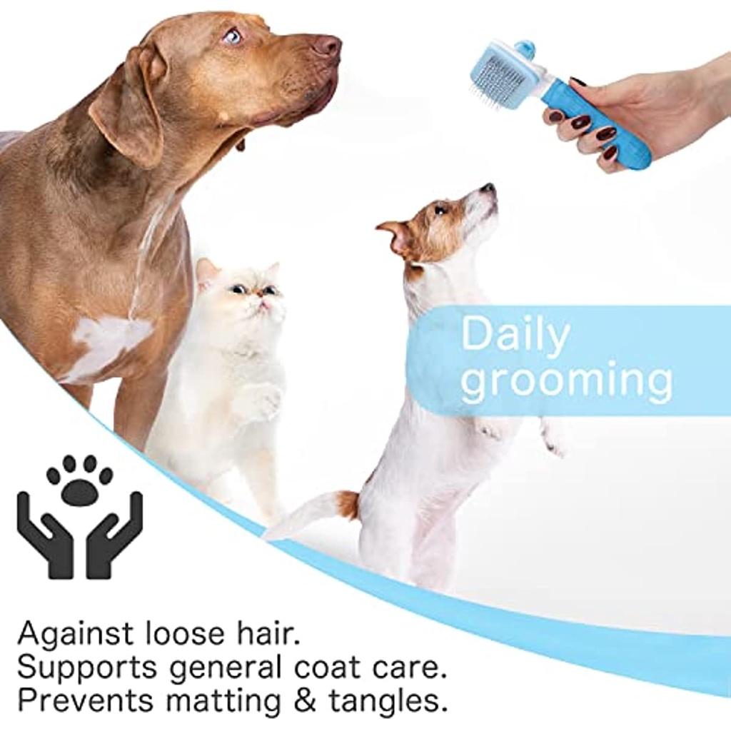 Pet Self Cleaning Brush, A Soft Comb For Pet Short And Long Hair, Removing Loose Hair, Caring For Cats, Dogs, And Delicate Animals