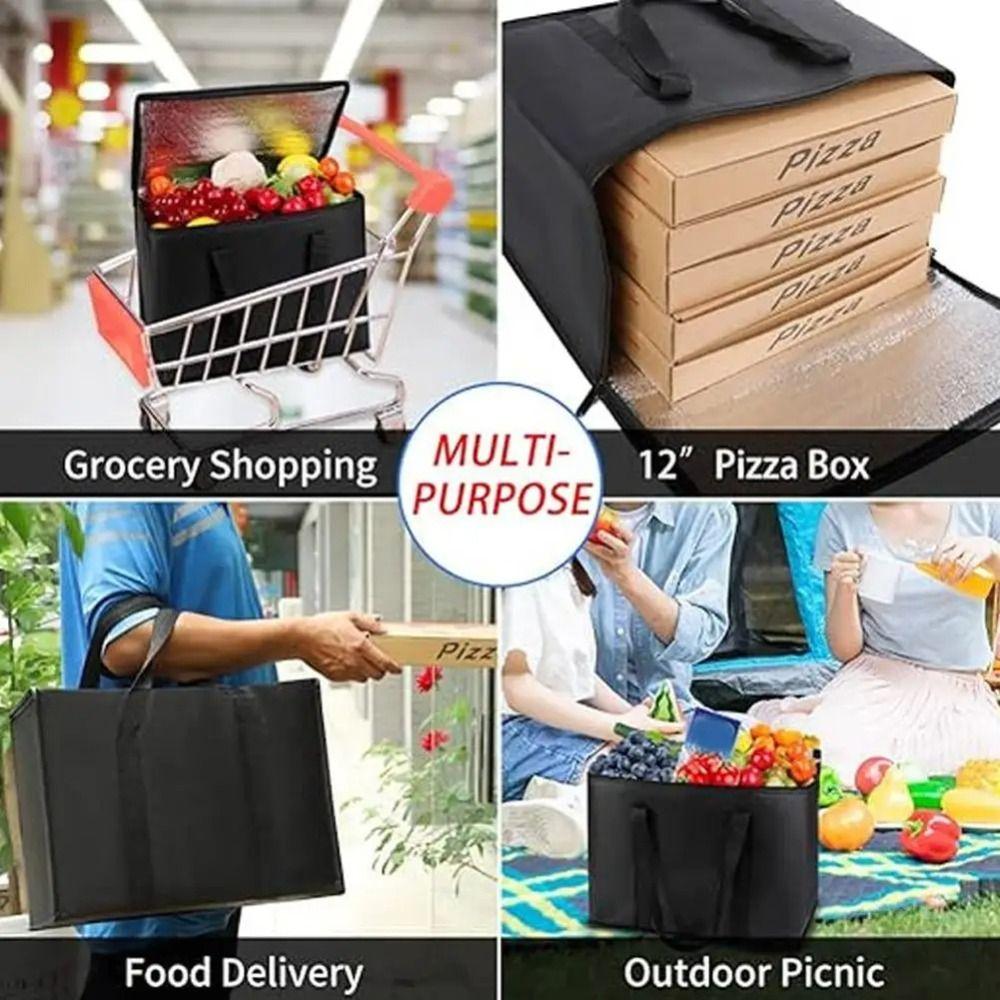 Tin Foil Food Delivery Bag Waterproof Insulated Thermal Cooler Bag Insulated Cooler Cool Bag  Food