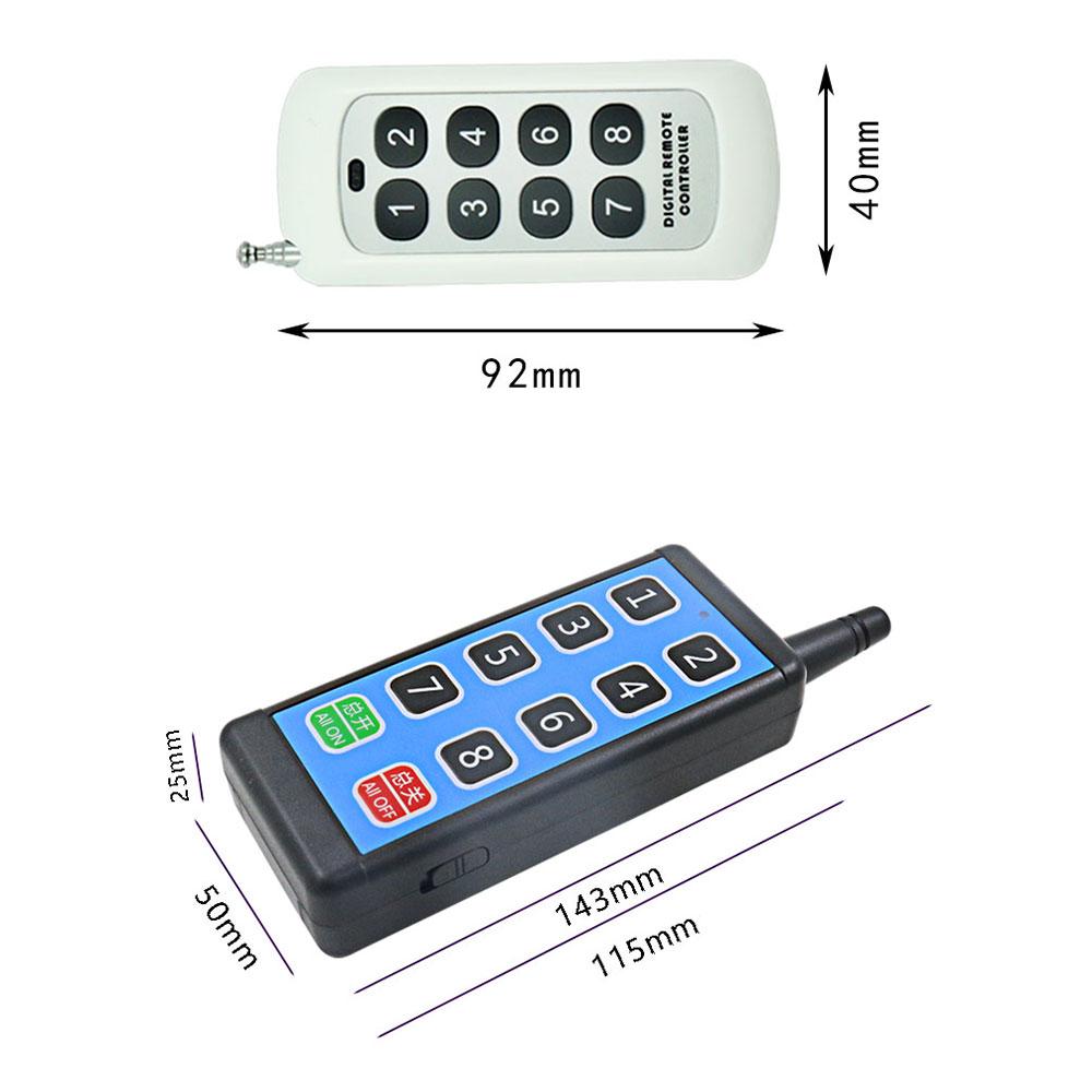 8 Channel Wireless RF Remote Control Switch 12V/24V/36V/220V Remote Control Wireless Remote Motor Control Switch