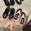 Fashion Hot Selling 2025 New Women's Flat Sandals Ashion Outwear Slip-On Leather Roman Style Shoes Comfortable Flats Sandalias De Mujer