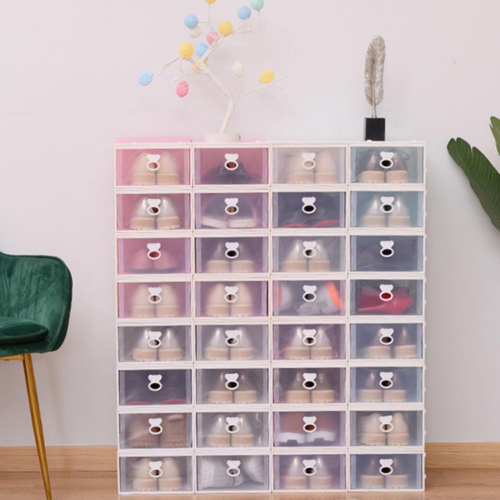 Storage Box Transparent High Quality Dormitory Storage Convenient Household Accessories Slippers Sneakers Storage Shoes Box 2024
