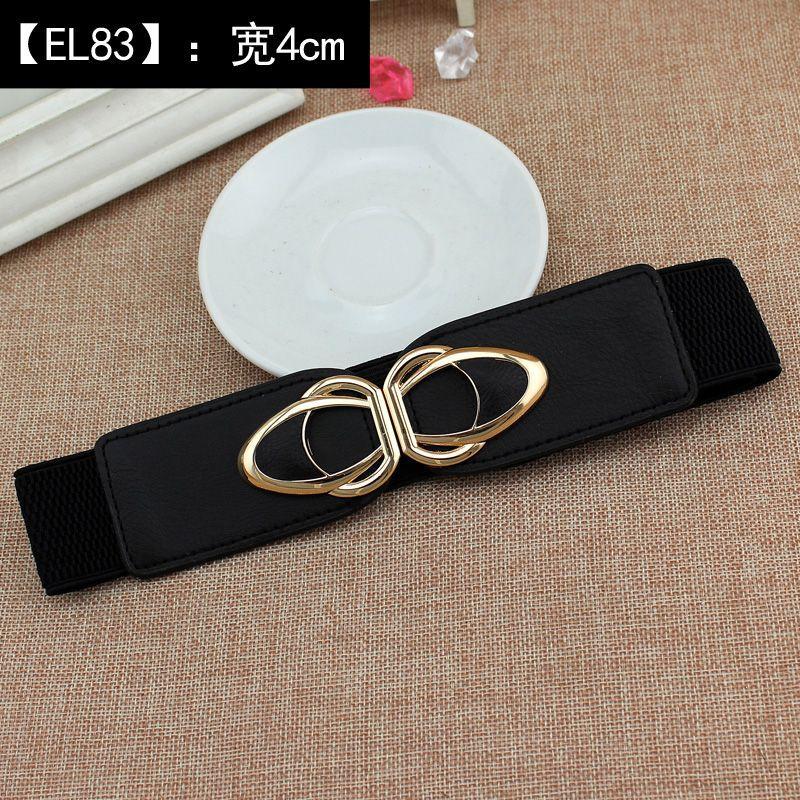Elastic Black Modern Waist Belt For Women With Adjustable Features Complementing Skirts And Dresses Effortlessly