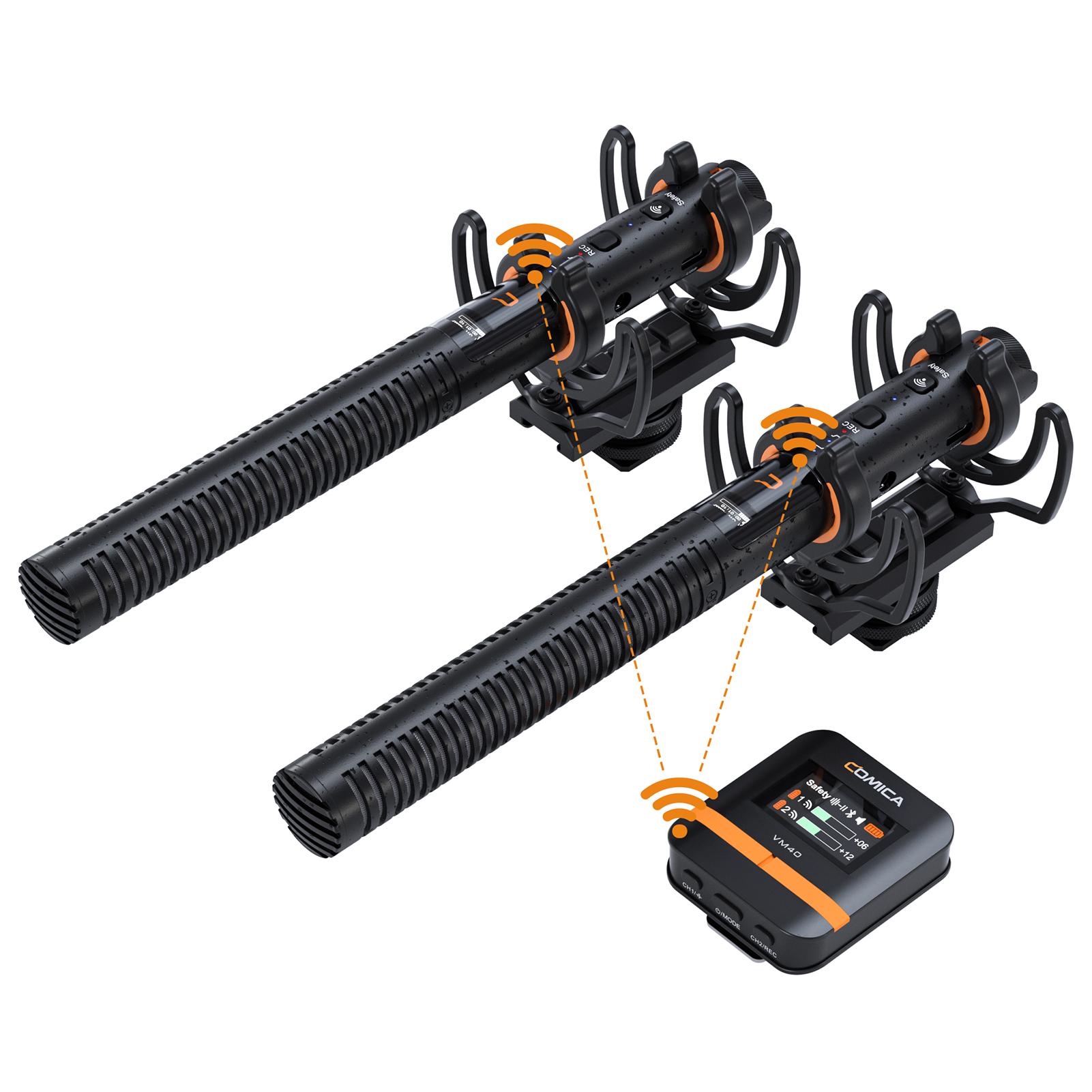 COMICA VM40 COMBO One-Trigger-Two 2.4G беспроводной микрофон 48K/32bit двухканальный суперкардиоидный VM40 COMBO