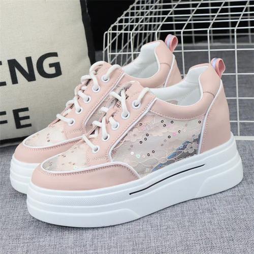 Модные белые туфли на платформе — фото 9