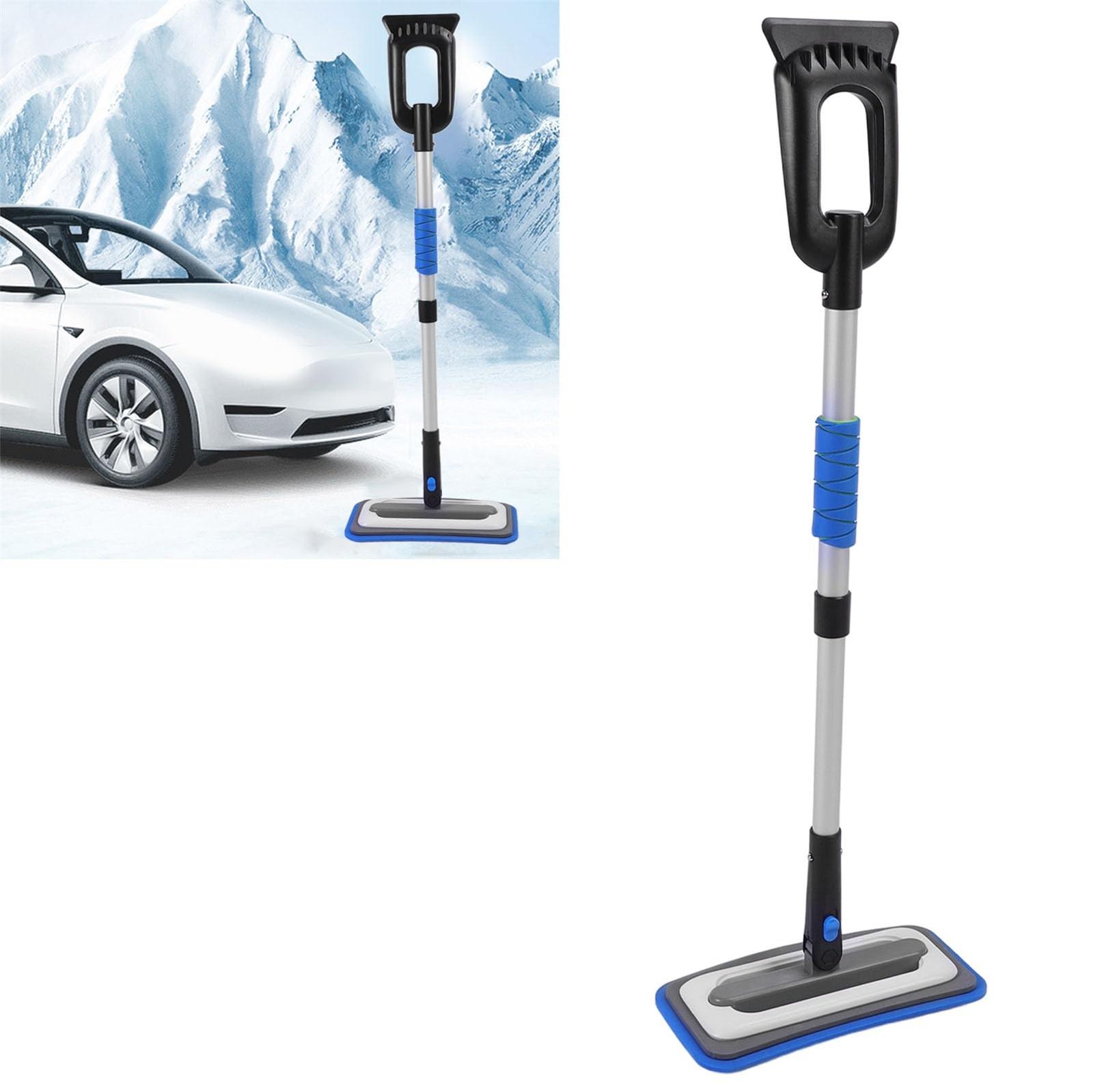 3-In-1 Car Snow Scraper Anti-Slip Extendable Ice Scraper Car Windshield Window Scraping Snow Snow Removal And Cleaning Tools синий