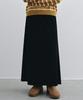 LOEIL Flare Knit Long Skirt - Black