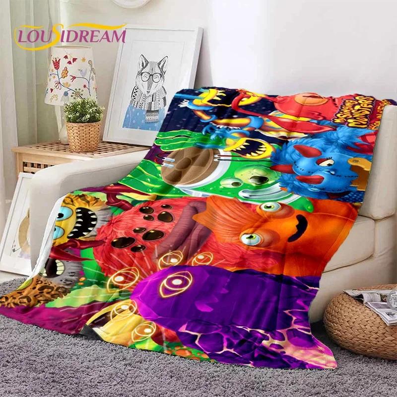 Game My Singing Monsters Cartoon Soft Flannel Blanket for Bed Bedroom Sofa Picnic ,Throw Blanket for Cover Outdoors Leisure Gift
