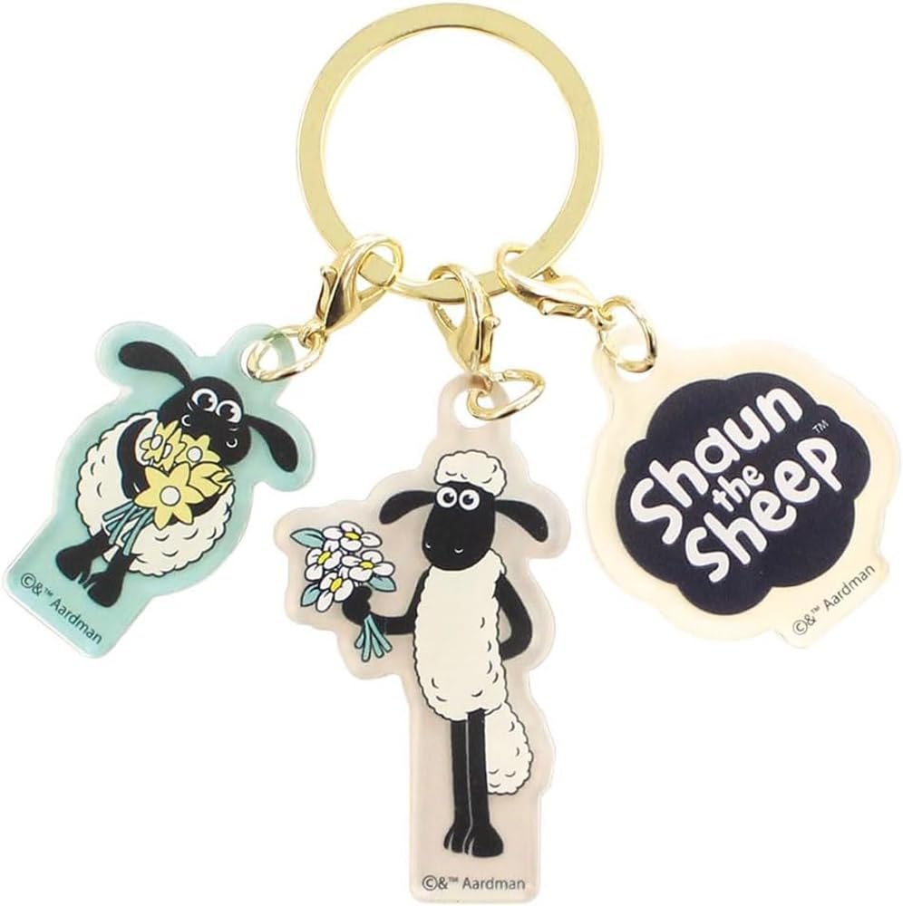 

Брелок Tees Factory Shaun the Sheep с 3 подвесками, Цветок, HS-5546288FL