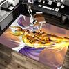 1pc Golden Saint Seiya Chair Mat - Anime Cartoon Design Office Rug, Non-Slip Carpet for Home Decor, Gaming Room, Seasonal Gift.R004