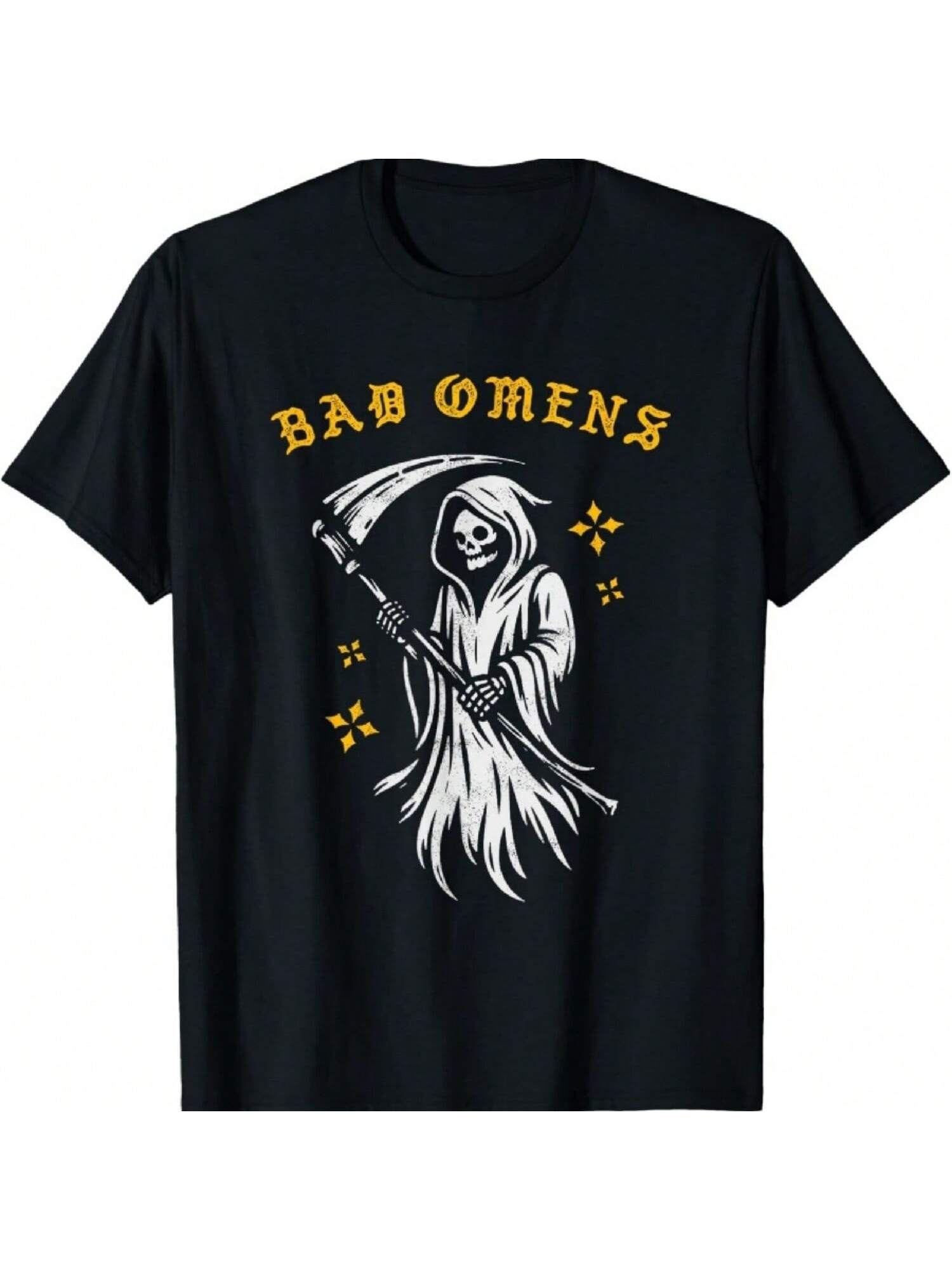 Футболка Bad Omens Grim Reaper Skeleton Vintage с эффектом потертости S разноцветный