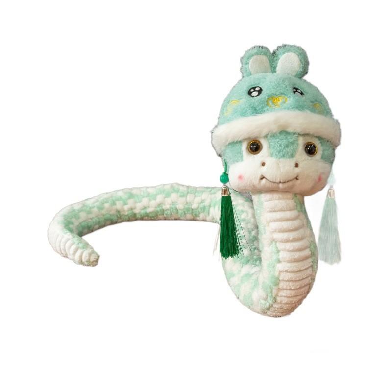 Year Of The Snake Mascot Plush Toy Stuffed Animal Doll Home Decor Gift Cartoon