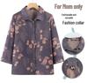 Grandma Chic Seven-Sleeve Lightweight Blouse for Elderly Women - Plus Size Summer Top