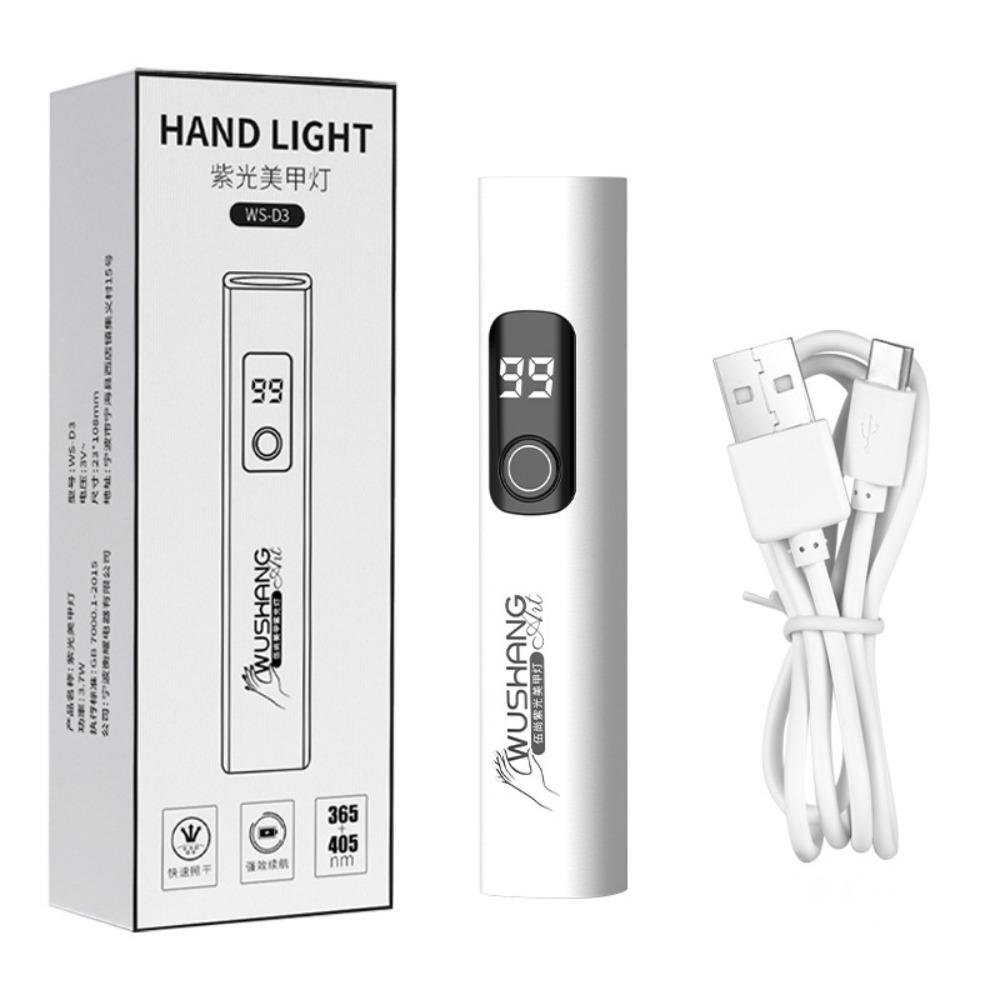 

с LED-дисплеем УФ-лампа для гелевых ногтей Гель-лак Лампа для сушки Мини Мини лампа для ногтей Инструменты для нейл-арта белый